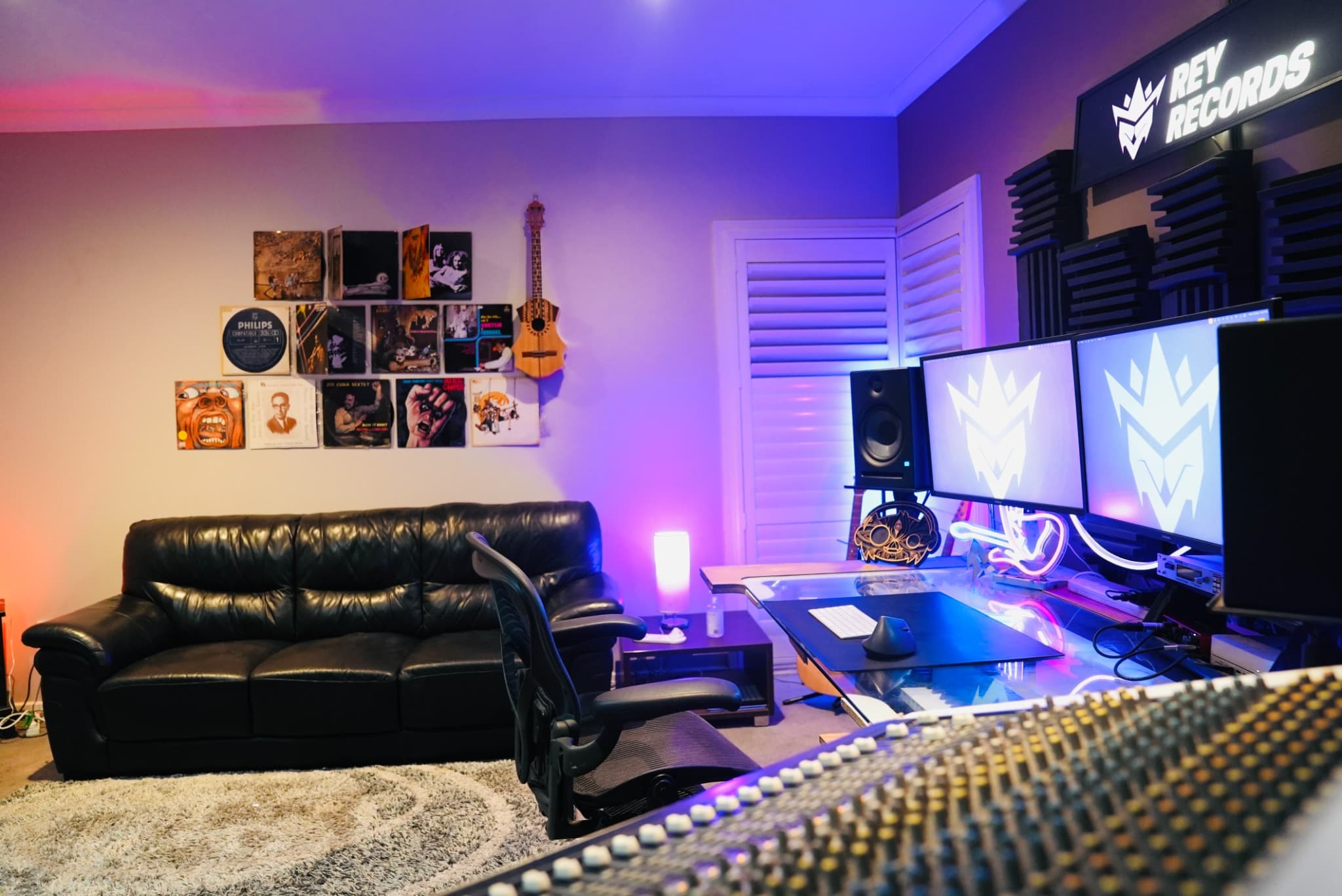 Rey Studios control room in Deer Park, Melbourne