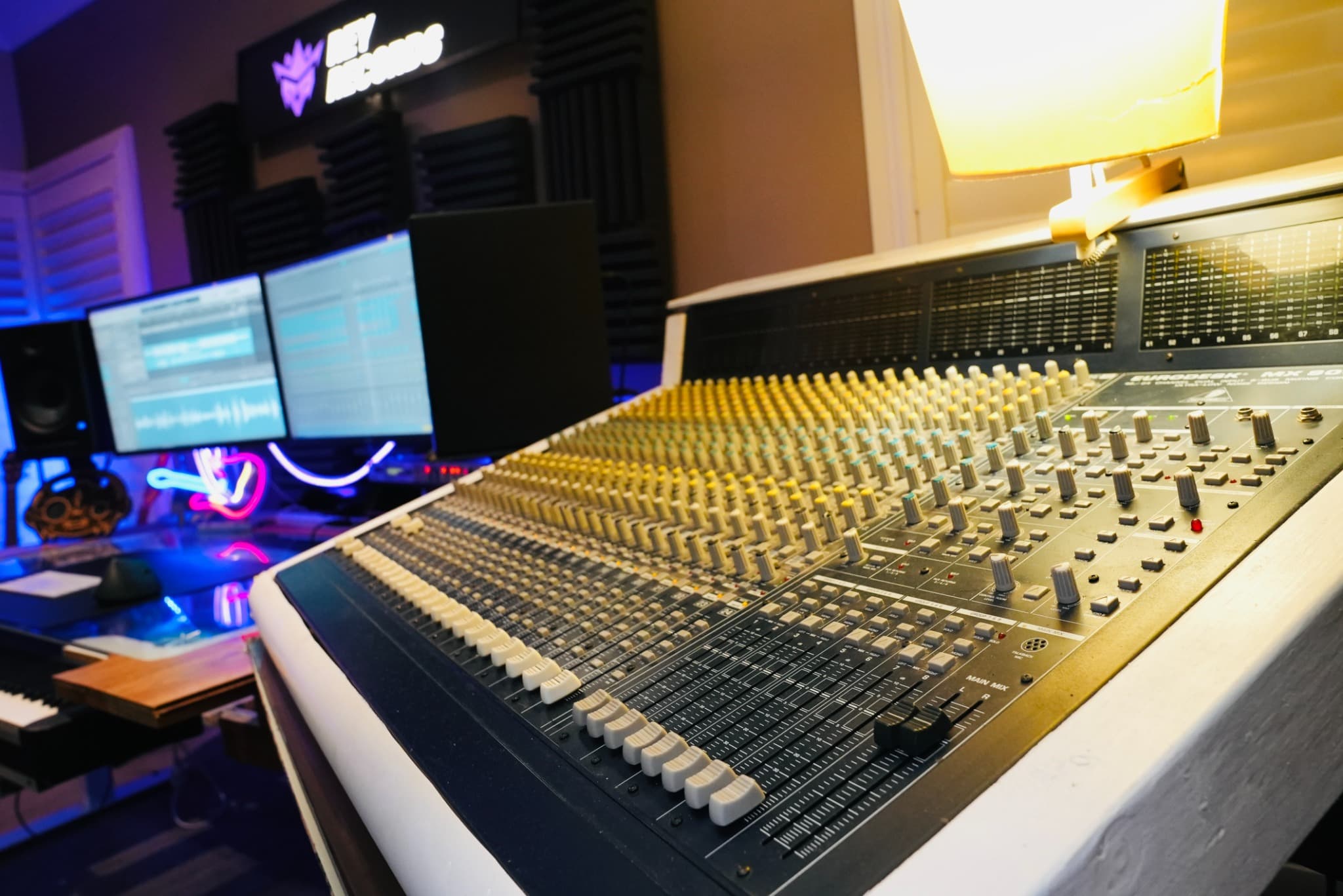 Mixing console inside Rey Studios